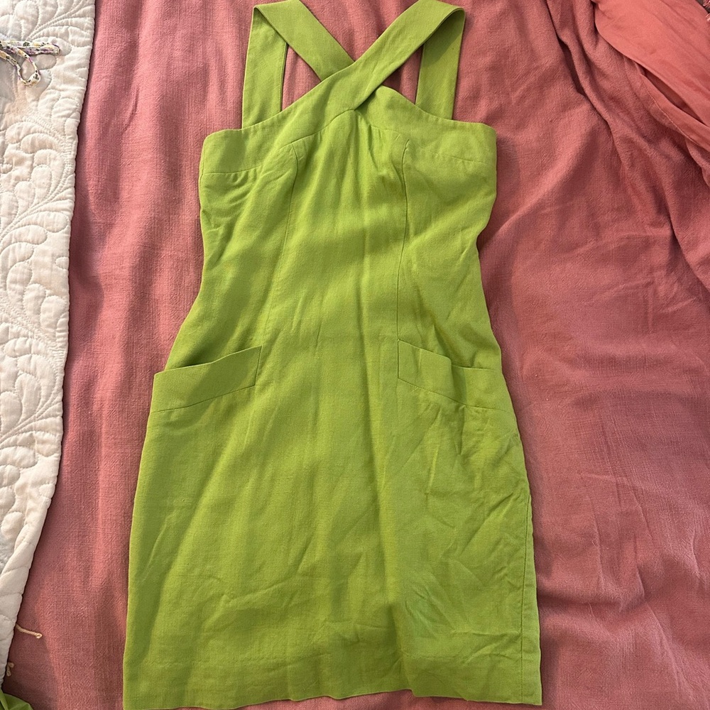 Ann Taylor Lime Green Mini Dress